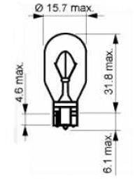 Лампа накаливания, фонарь указателя поворота; Лампа накаливания, фара дальнего света; Лампа накаливания, основная фара; Лампа накаливания, противотуманная фара; Лампа накаливания, фара заднего хода; Лампа накаливания, дополнительный фонарь сигнала торможения SCT Germany 202402
