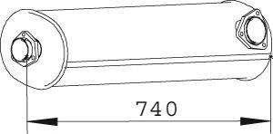 Средний глушитель выхлопных газов DINEX 74318