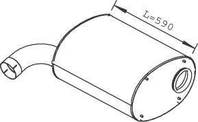 Средний / конечный глушитель ОГ DINEX 28456