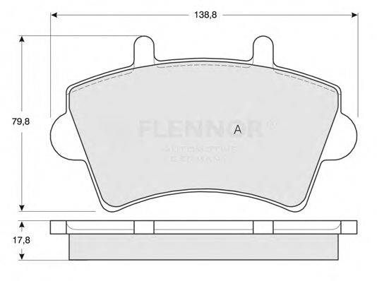 Комплект тормозных колодок, дисковый тормоз FLENNOR FB210851