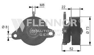 Натяжной ролик, поликлиновой  ремень FLENNOR FS99306