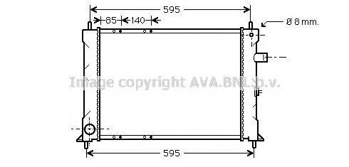 Радиатор, охлаждение двигателя AVA QUALITY COOLING AU2155