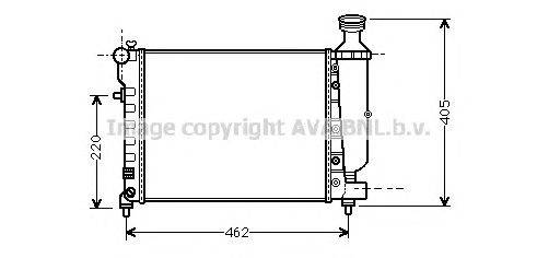 Радиатор, охлаждение двигателя AVA QUALITY COOLING CN2206