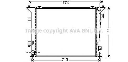 Радиатор, охлаждение двигателя AVA QUALITY COOLING KA2122