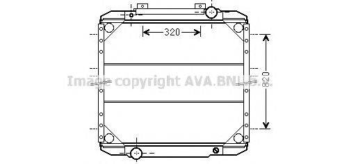 Радиатор, охлаждение двигателя AVA QUALITY COOLING RE2093