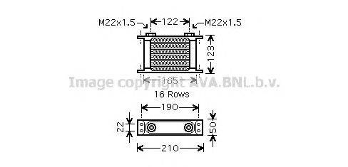 масляный радиатор, двигательное масло AVA QUALITY COOLING UV3133