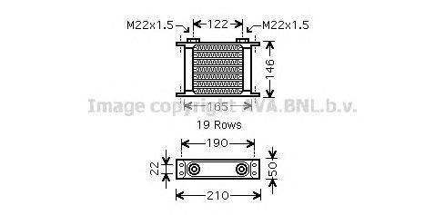 масляный радиатор, двигательное масло AVA QUALITY COOLING UV3134