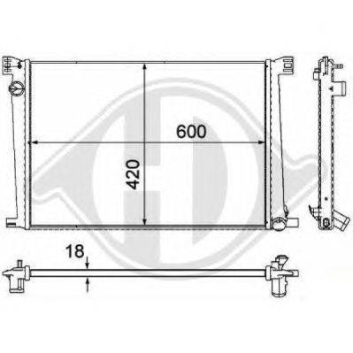 Радиатор, охлаждение двигателя DIEDERICHS 8120507