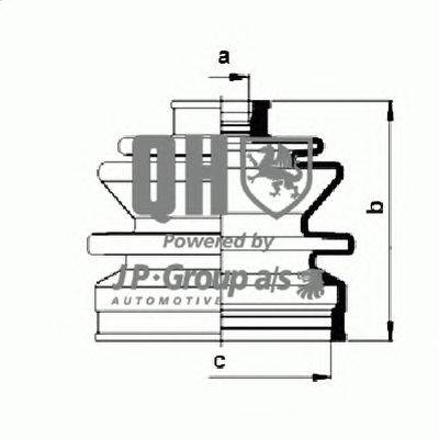 Комплект пылника, приводной вал JP GROUP QJB496