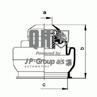 Комплект пылника, приводной вал JP GROUP QJB176