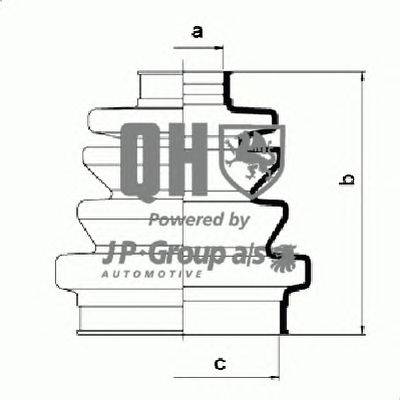 Комплект пылника, приводной вал JP GROUP QJB1035