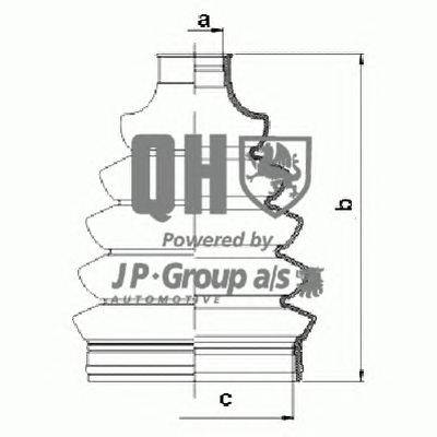 Комплект пылника, приводной вал JP GROUP QJB1069