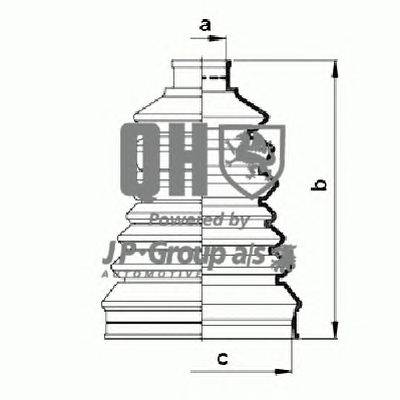 Комплект пылника, приводной вал JP GROUP QJB2750