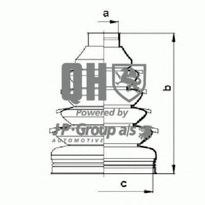 Комплект пылника, приводной вал JP GROUP QJB739