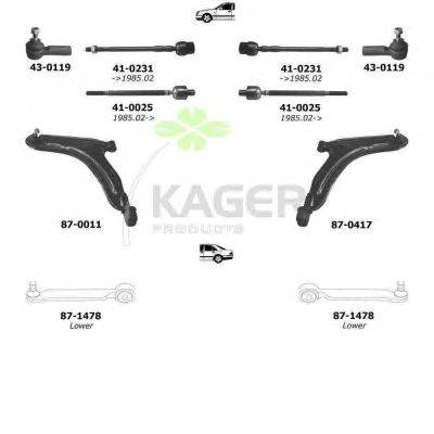 Подвеска колеса KAGER 800300