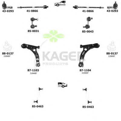 Подвеска колеса KAGER 800578