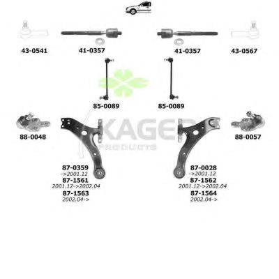 Подвеска колеса KAGER 801007