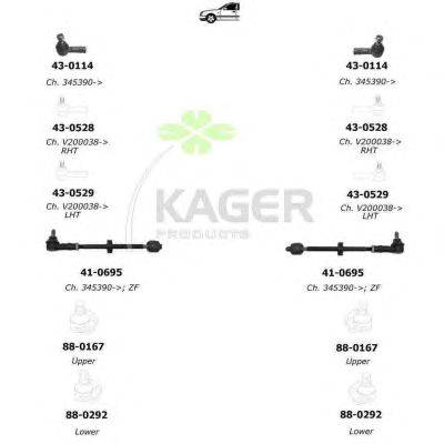 Подвеска колеса KAGER 801157