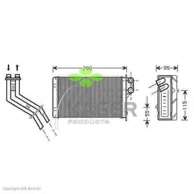 Теплообменник, отопление салона KAGER 32-0113