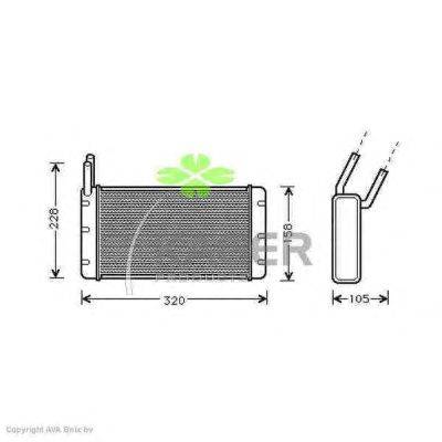 Теплообменник, отопление салона KAGER 32-0154