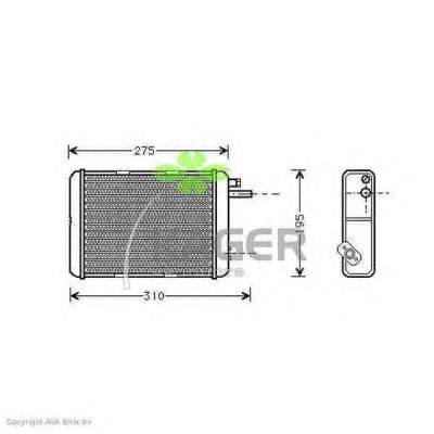 Теплообменник, отопление салона KAGER 32-0242