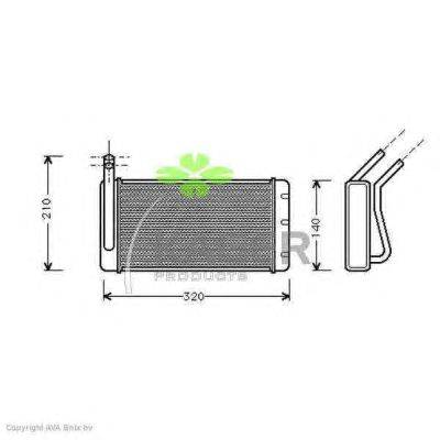 Теплообменник, отопление салона KAGER 32-0347