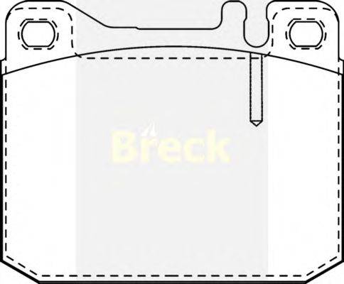 Комплект тормозных колодок, дисковый тормоз BRECK 20392