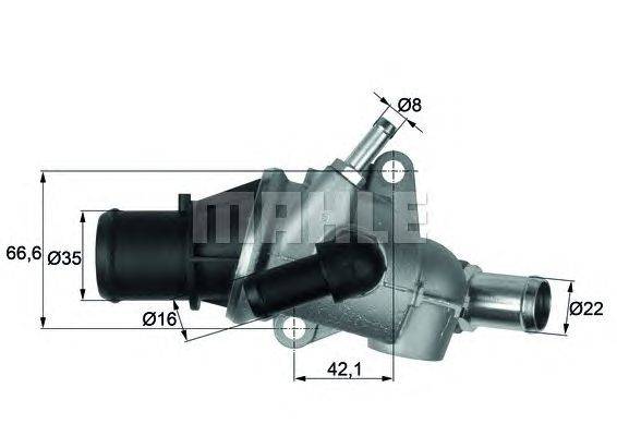 Термостат, охлаждающая жидкость MAHLE ORIGINAL TI 107 88