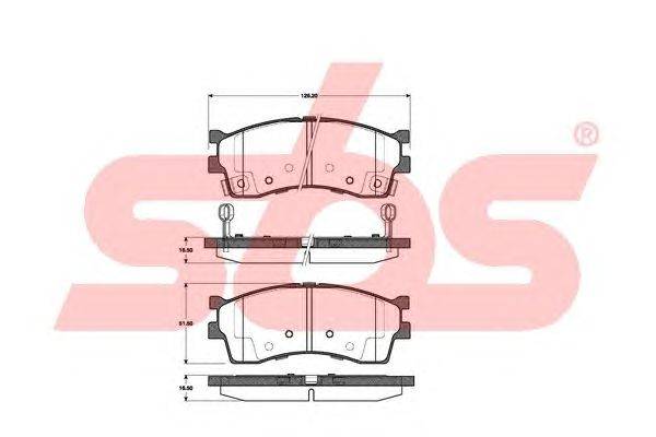 Комплект тормозных колодок, дисковый тормоз sbs 1501223516
