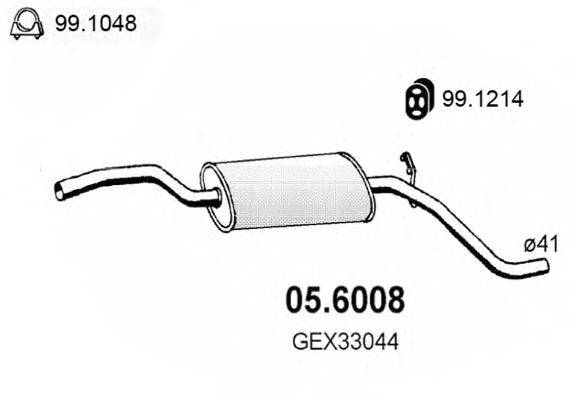 Средний глушитель выхлопных газов WALKER 05633