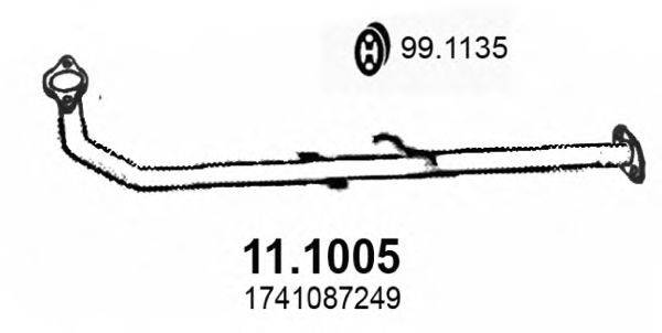 Труба выхлопного газа ASSO 111005