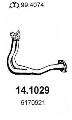 Труба выхлопного газа ASSO 14.1029