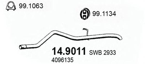 Труба выхлопного газа ASSO 14.9011