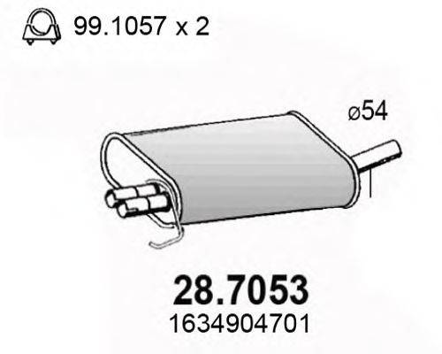 Глушитель выхлопных газов конечный ASSO 287053