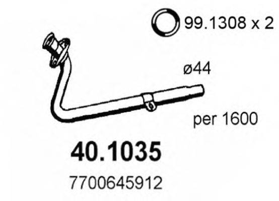 Труба выхлопного газа ASSO 40.1035