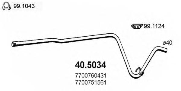 Труба выхлопного газа ASSO 40.5034
