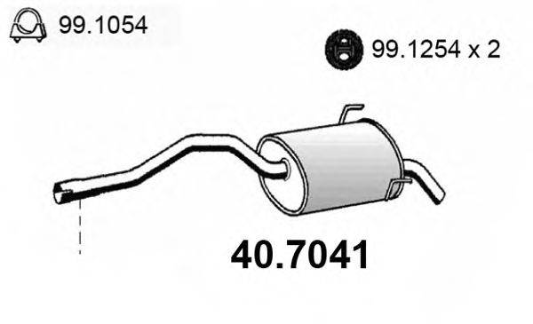 Глушитель выхлопных газов конечный ASSO 40.7041