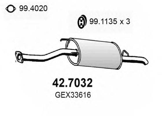 Глушитель выхлопных газов конечный ASSO 427032