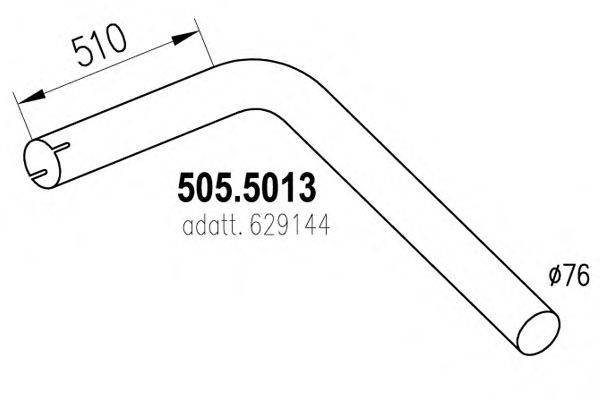 Труба выхлопного газа ASSO 505.5013