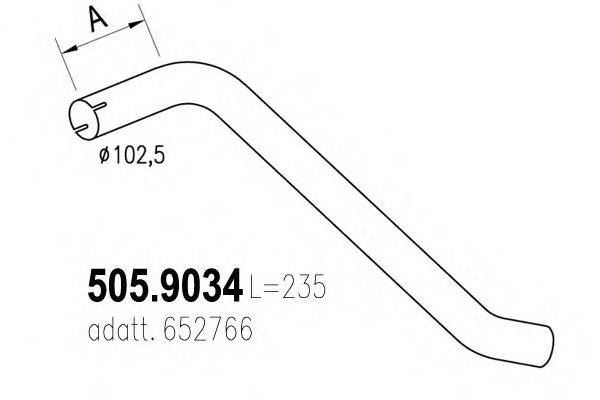 Труба выхлопного газа ASSO 505.9034