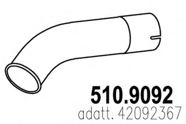 Труба выхлопного газа ASSO 510.9092