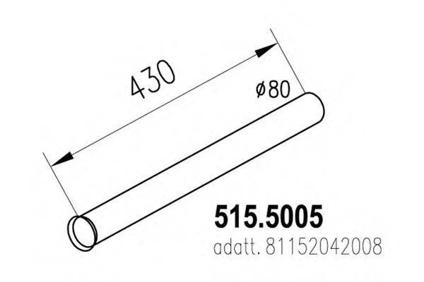 Труба выхлопного газа ASSO 515.5005