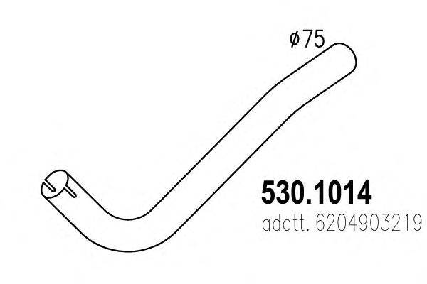 Труба выхлопного газа ASSO 530.1014