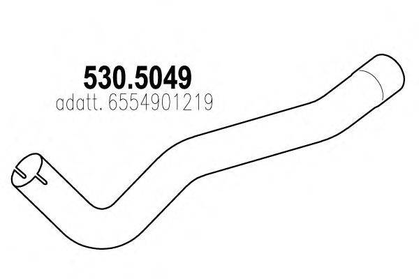 Труба выхлопного газа ASSO 530.5049