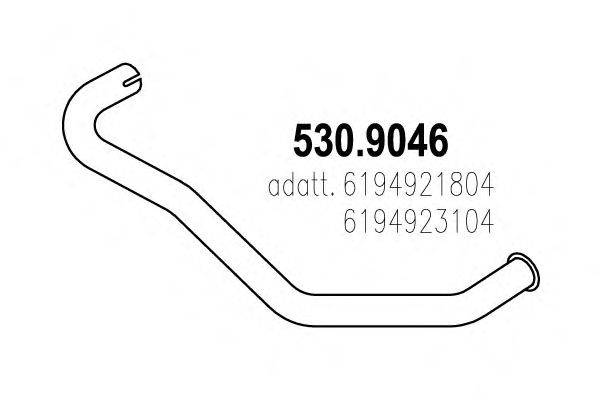 Труба выхлопного газа ASSO 530.9046