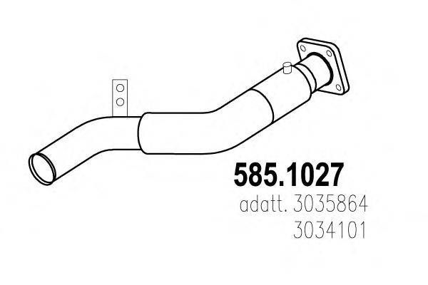 Труба выхлопного газа ASSO 585.1027