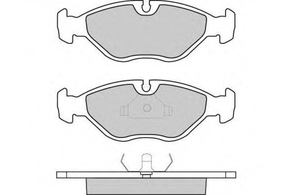 Комплект тормозных колодок, дисковый тормоз E.T.F. 12-0380