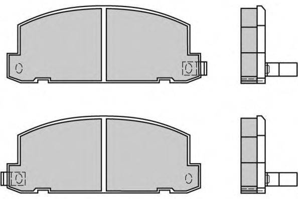 Комплект тормозных колодок, дисковый тормоз E.T.F. 20880