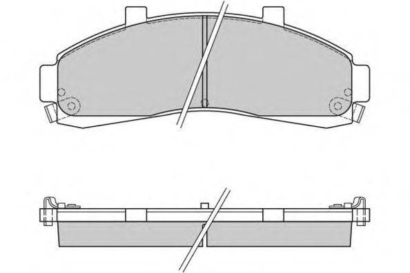 Комплект тормозных колодок, дисковый тормоз E.T.F. 23636
