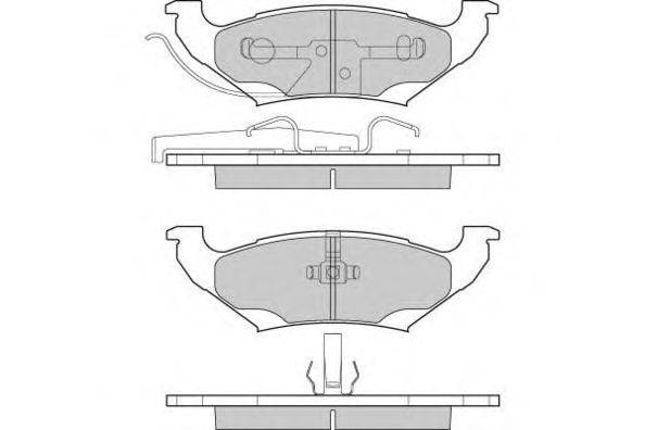 Комплект тормозных колодок, дисковый тормоз E.T.F. 23626